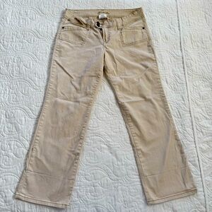 Vtg‎ Y2K Jordache Tan Low-Rise Straight-Leg Cotton Stretch Pants Women 11/12 EUC